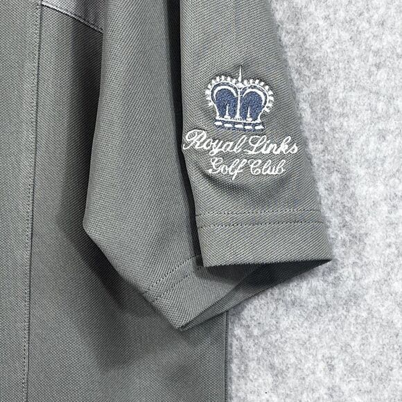 Travis Mathew Polo Shirt Mens Small Gray Royal Links Golf Club Thriller 2010 - Picture 2 of 15